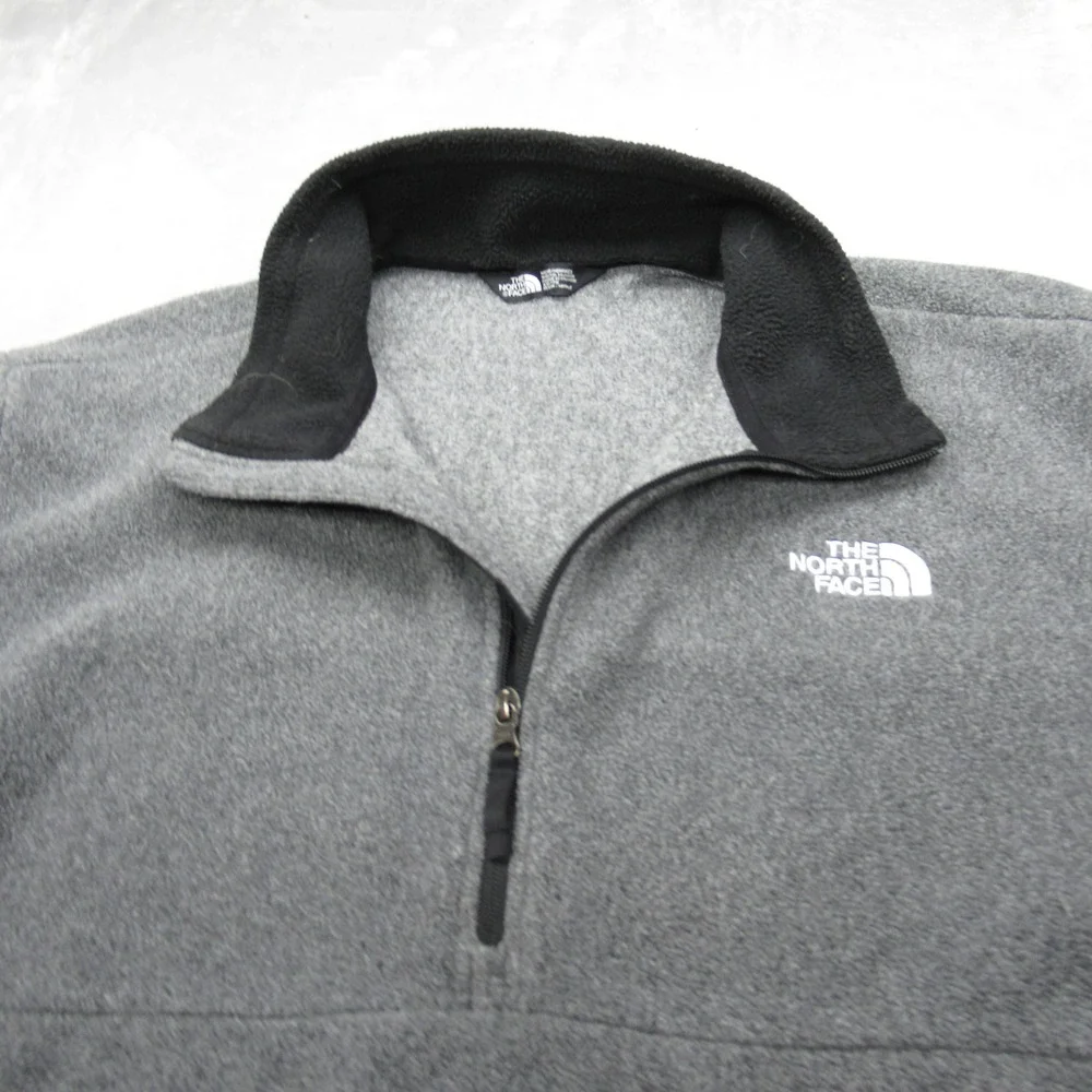 The North Face Jacket Mens XXL Gray Fleece 1/4 Zip Anorak Sweater Fall Warm Soft